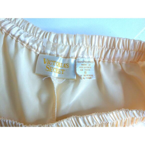 Vintage Victorias Secret Gold Label Gold Ivory Jacquard Pajama Set Small READ - Picture 3 of 4